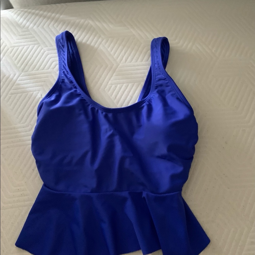 blue bathing suit top